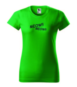 Dámské tričko zelené kočičí