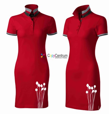 LUxusní dámské šaty červené MAKOVICE